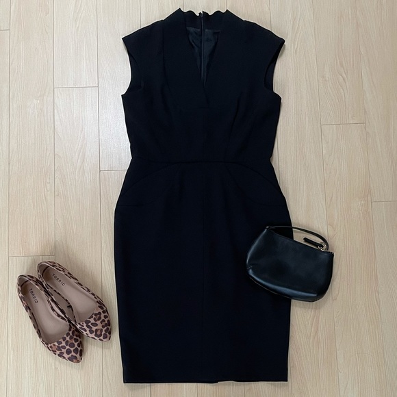 Femme De Carriere Dresses & Skirts - Femme de Carriere Black Midi Cap Sleeve Dress